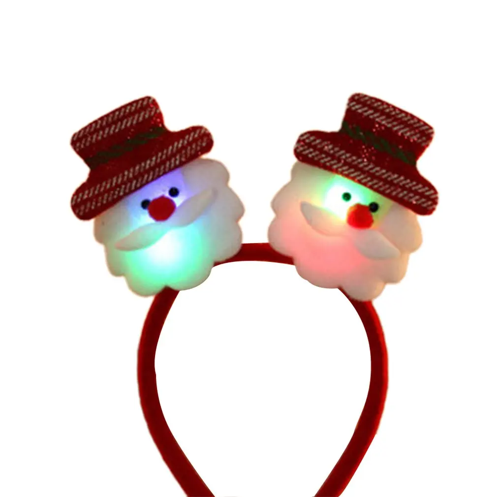 

1pcs Christmas LED Flashing Headband Accessories Deer Ears For Kids Adult Santa Xmas Party Supplies Hair Band Clasp Headwear