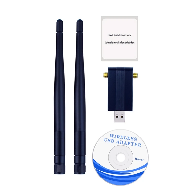 

Wireless USB WiFi Adapter AC 1200Mbps Dual-band Antenna 5G / 2.4G WiFi Adapter