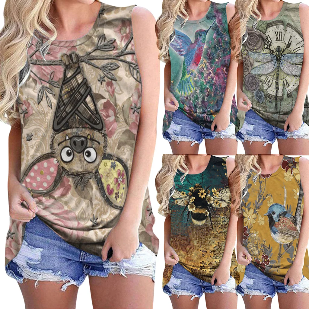 Футболка женская с 3D рисунком летний топ в стиле Харадзюку Женская Эстетическая