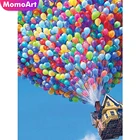 MomoArt Алмазная вышивка жилой дом картина стразы Алмазная мозаика воздушный шар алмазная картина пейзаж подарок ручной работы декор для дома