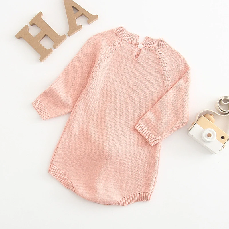 LILIGIRL Newborn Baby Girl Cartoo Rabbit Knitting Sweater Tops Autumn Romper Bodysuit Clothing |