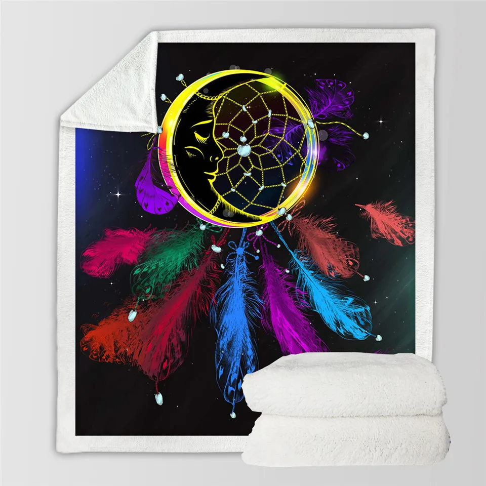 Постельные принадлежности Outlet Dreamcatcher коллекция шерпа одеяло Цветочный шикарный плюшевый плед на диван богемный Тонкий Стёганое одеяло Мандала постельные принадлежности