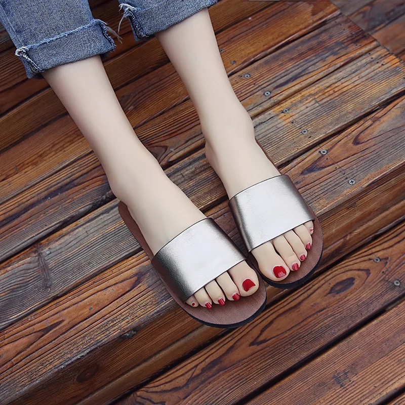 Кристалл большого размера шлепанцы с камнями летние женские шикарные пляжные