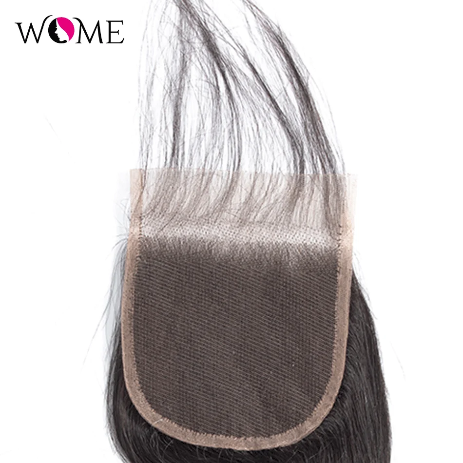 

WOME Hair 6x2 4x4 Lace Closure Brazilian Body Wave Human Hair Lace Closure Natural Color Remy Hair 10-20 Inches Closure