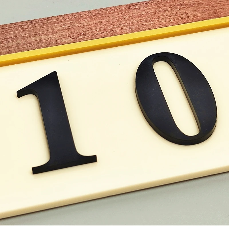 Наклейка на дверь табличка с номером дома акриловая 3D наклейка заказ для