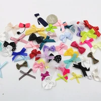 50pcslot diy woollen cloth bows padded patches appliques for clothes hair decoration scrapbooking