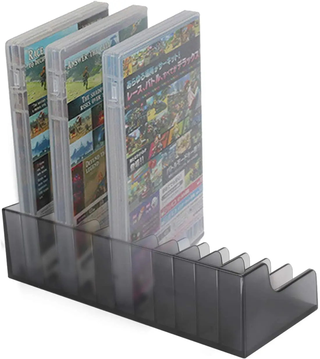 switch accessories 1 set 2pcs cd disks game cases 24 cartridge box storage stand holder with non slip pads for nintendo switch free global shipping