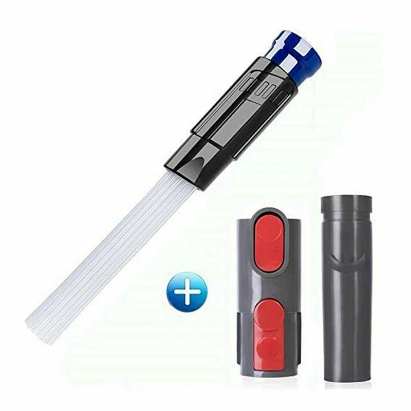 

1set Attachment Brush Adaptor Set for Dyson V8 V10 V6 Dc35 Dc61 Dc62 & 1PC Flat Nozzle Head for Dyson V8 V7 V10 V11