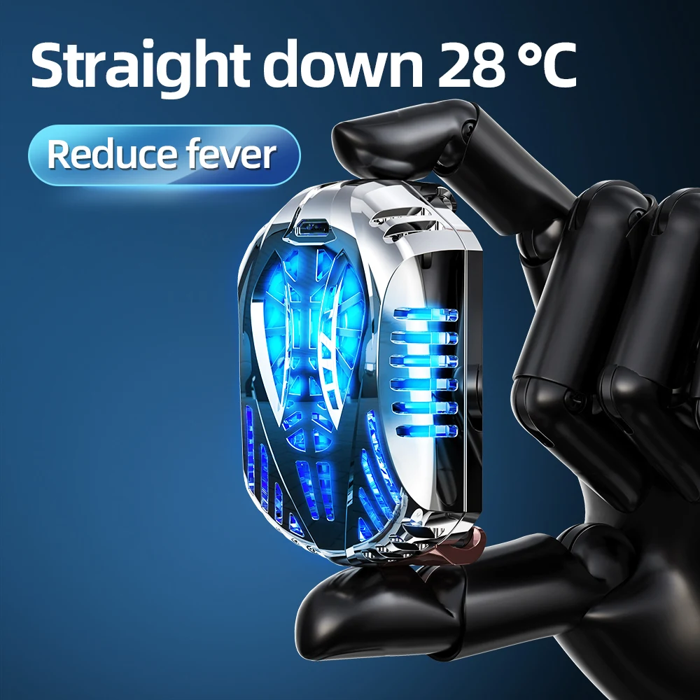 Охлаждающий вентилятор для телефона с беспроводной игровой ручкой Портативный