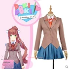 Аниме Doki Literature Club Monika Sayori Yuri Natsuki Косплей Костюм Школьная форма Хэллоуин Рождественская вечеринка платье подарки