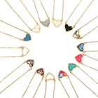 Новый подарок на день Святого Валентина искусственный камень морского ушка в форме маленького сердца 3D Смола ракушка Мини Любовь Друза ожерелья для женщин Подвески