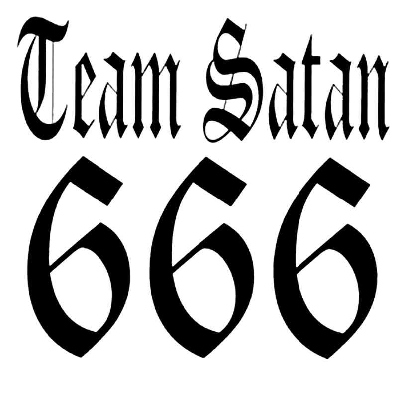 

Funny 3D TEAM SATAN 666 Car Sticker Automobiles Motorcycles Exterior Accessories Vinyl Decals for Honda Lada Bmw Audi Jeep Boat