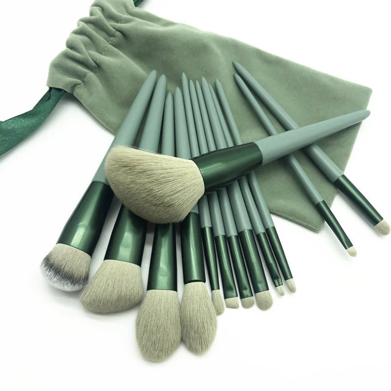 Makeup Brush Set Super Soft Face Eyeshadow Foundation Eyeliner Eyelash Lip Pouched Beauty Tool Net Red Concealer | Красота и здоровье
