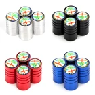 Колпачки для клапанов автомобильных колес, 4 шт., чехол для ALFA ROMEO Giulietta Giulia Stelvio 159 156 147, автомобильные аксессуары