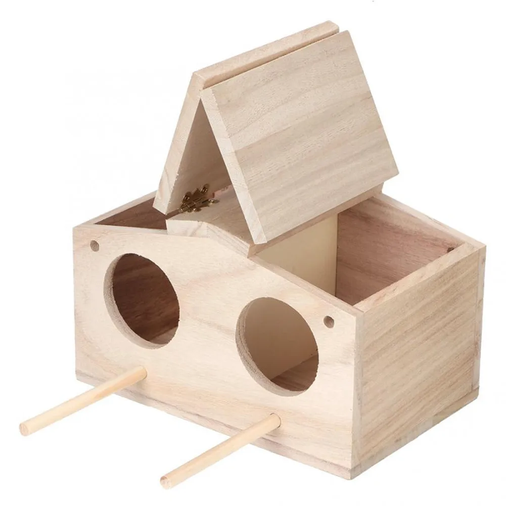 

Wooden Bird House 23x12.9x12.5cm Beautiful Texture Breeding Box Durable