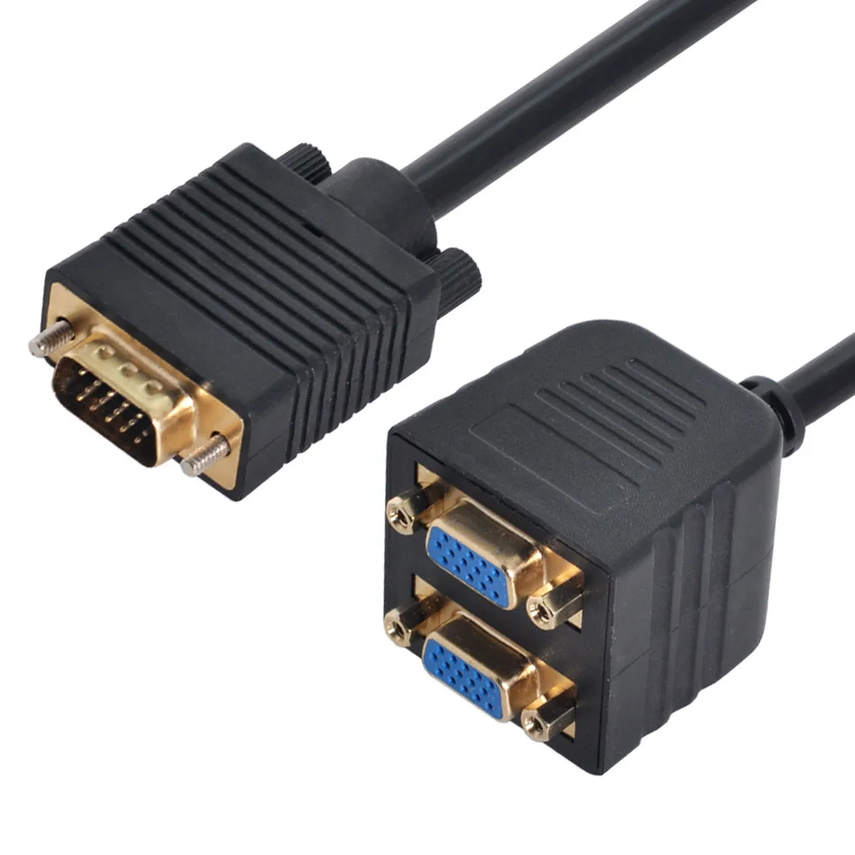 Удлинительный кабель разветвитель с RGB VGA SVGA Male на 2 HD 15 Female|rgb vga|extension cable2 vga |
