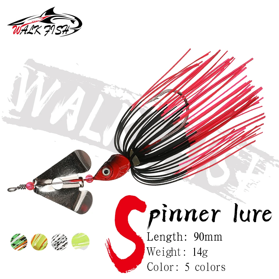 

WALK FISH 1PC Wobbler Spinners Spoon Bait 9cm 14g Fishing Lure Artificial Bait Metal Sequins Spinnerbait for Pike Peche Tackle