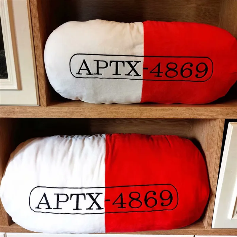 

Anime Surrounding Detective Conan APTX-4869 Turned Into A Pill Pillow Two-dimensional Plush Toy Props for Birthday Gifts Holiday