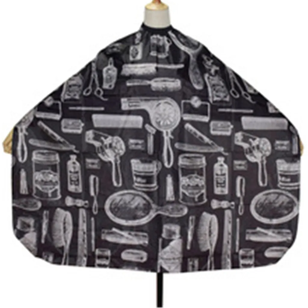 

Pattern Cut Hair Tarpaulin Salon Barber Dress Robe Shawl Hairdressing Shawl Soft Lightweight High Quality Material Non-stick New