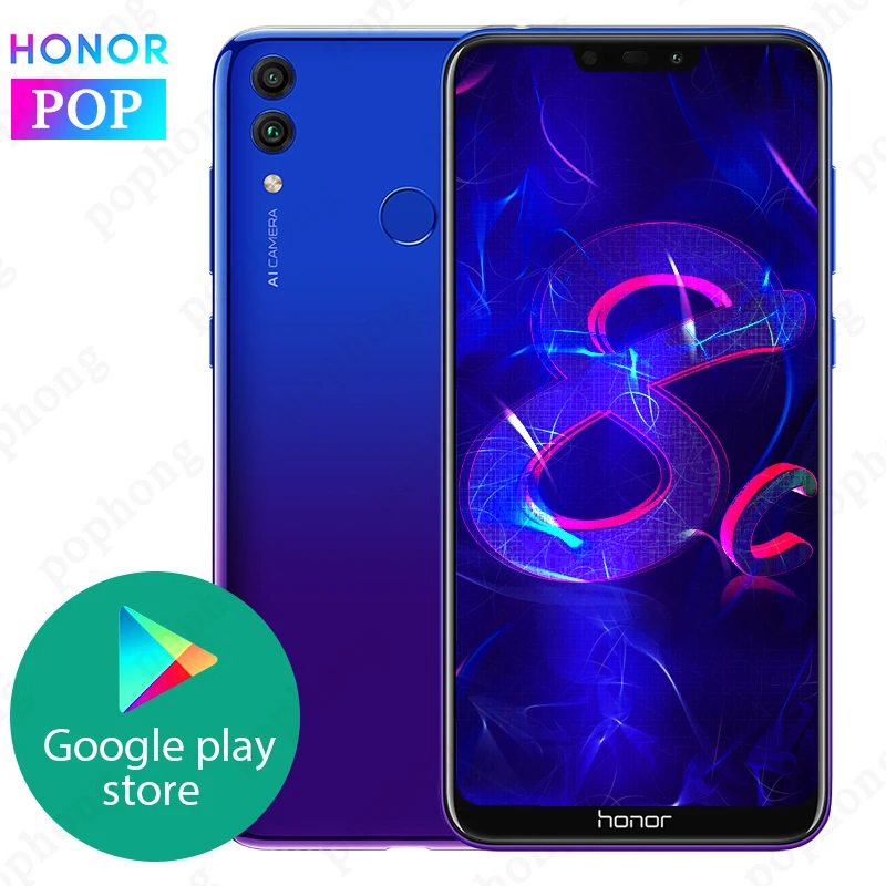 Global Rom HONOR 8C мобильный телефон 6 26 дюймов Snapdragon 632 Восьмиядерный 4 Гб 64 ГБ Android 8 1 4000