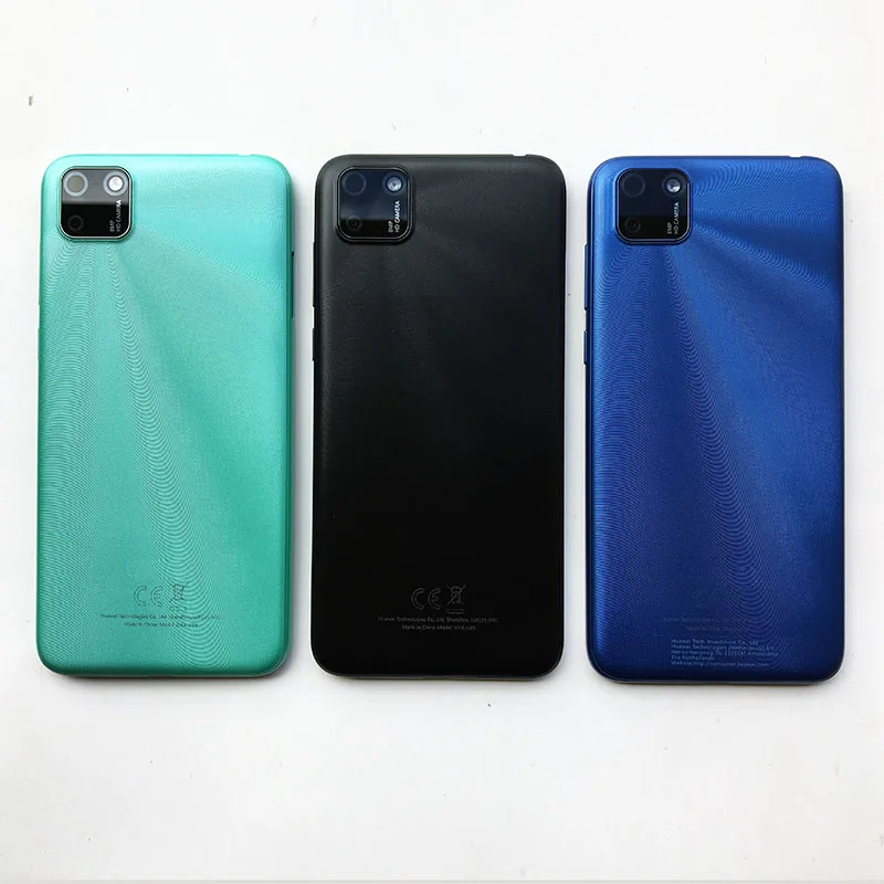 Задняя крышка батарейного отсека 5,45 дюйма для Huawei Y5P, стеклянный корпус, задняя крышка с боковой кнопкой для объектива камеры Y5 P