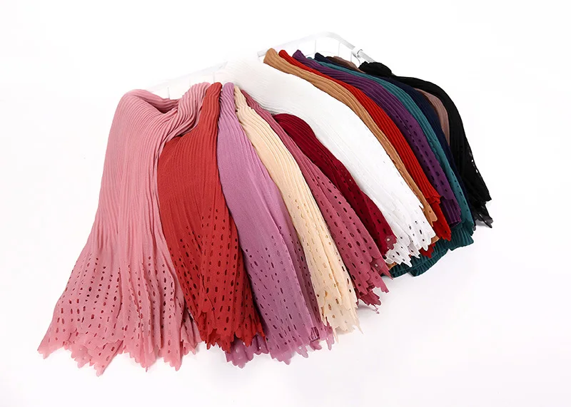 

1PC Chiffon Hollow Pure Color Women's Scarves & Wraps Red Brown 175cm x 70cm