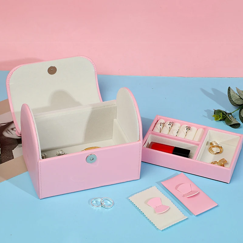 Простой ящик для хранения ювелирных изделий чехол сережек колец и ожерелий