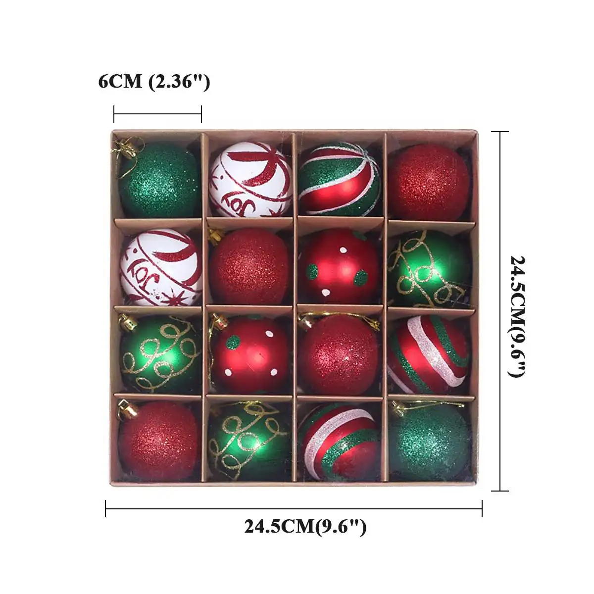 16 шт./компл. 60 мм украшение для рождественской елки оформление детской вечеринки