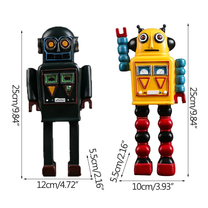 

American Vintage Robot Statue Resin Robot Sculpture Home Decoration Accessories Modern Art Ornament Figurine Room Decor