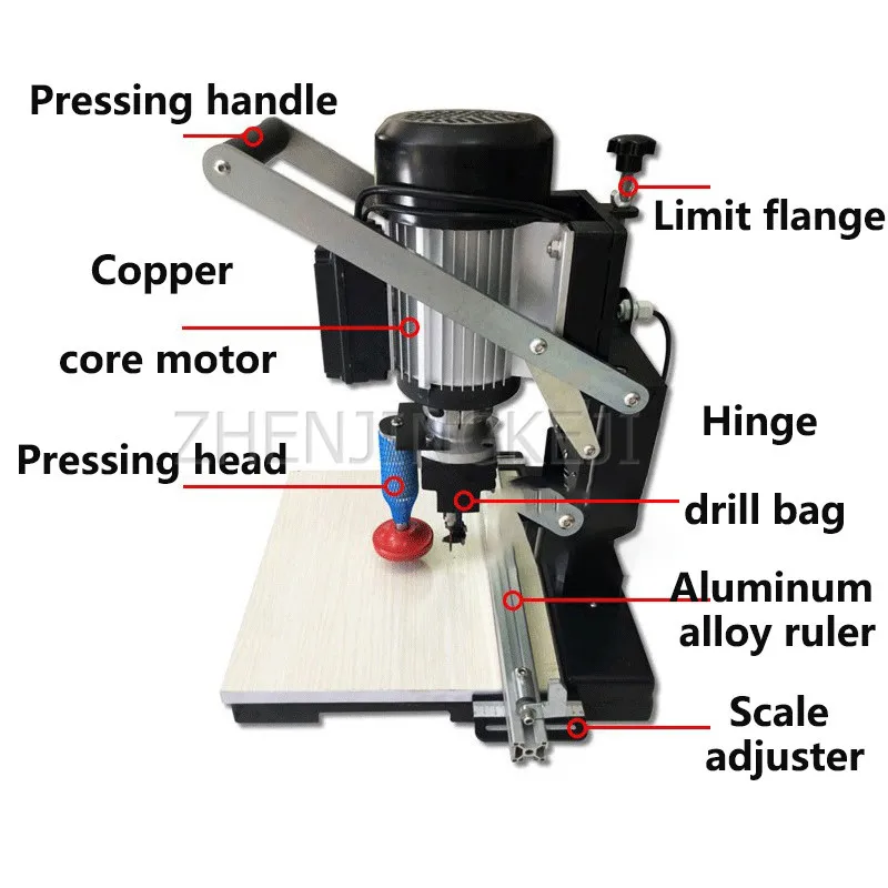 

Portable Hinge Drill Drilling Machine Cupboard Wardrobe Hinge Drill 220V/750W Woodworking Machinery Home Improvement Tools