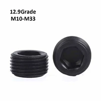 m10 m33pg1 5 plug throat screw black grade 12 9 carbon steel hollow lock screwjam set screwsoil plug screw