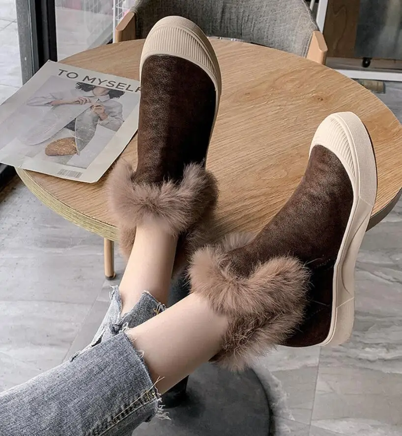 Женские зимние ботинки новинка 2020 Модная стильная обувь с высоким верхом