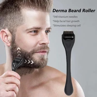 javemay drs 540 beard derma roller titanium for hair growth mesoroller face machine skin care black microniddle needle roller