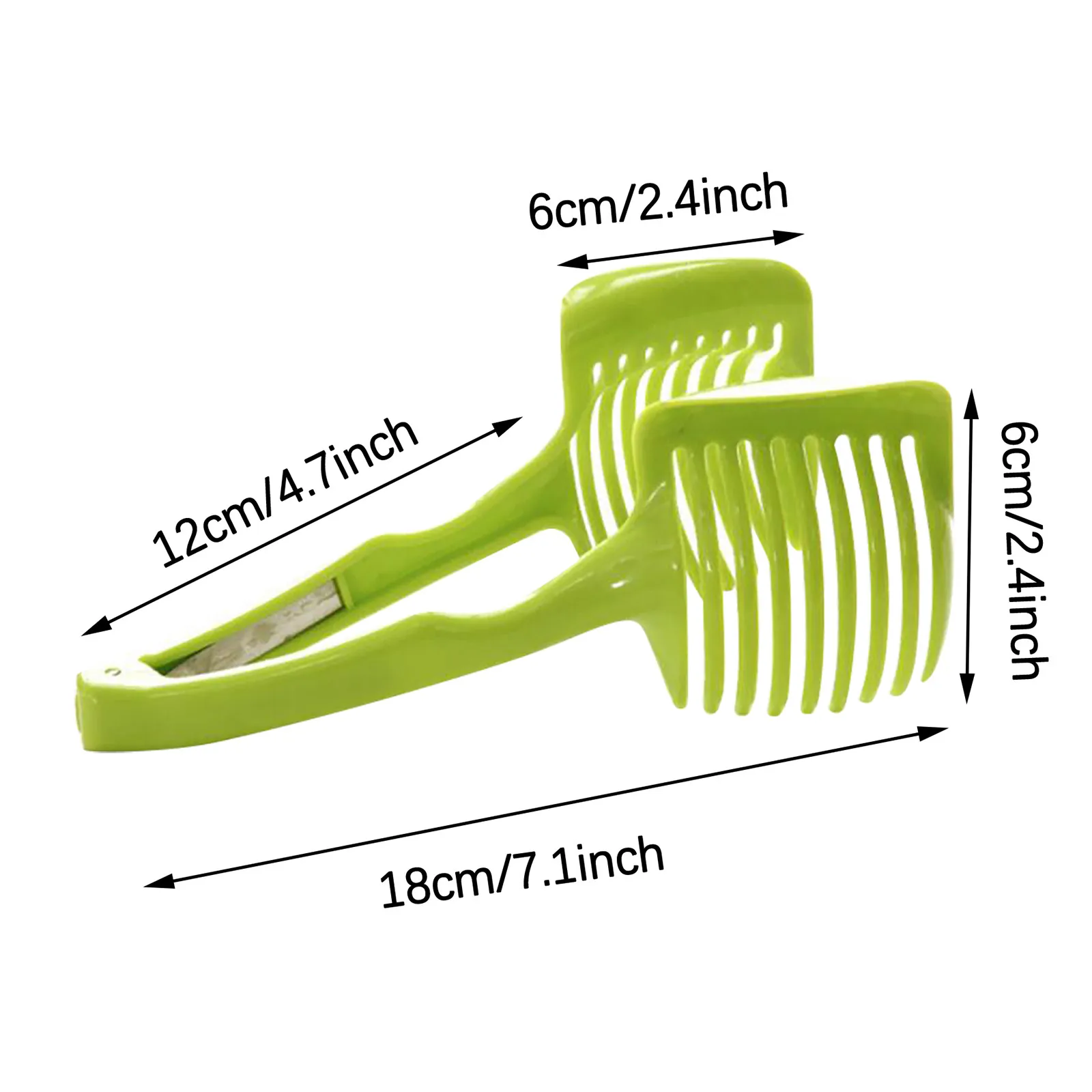 

Handheld Kitchenware Tomato Slicer Bread Clip Fruit and Vegetable Cut Potato Apple Creative Gadget Kitchen Accessories