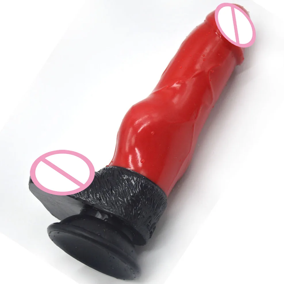 Фаллоимитатор собаки FAAK силиконовый цветной Пенис с присоской Женский