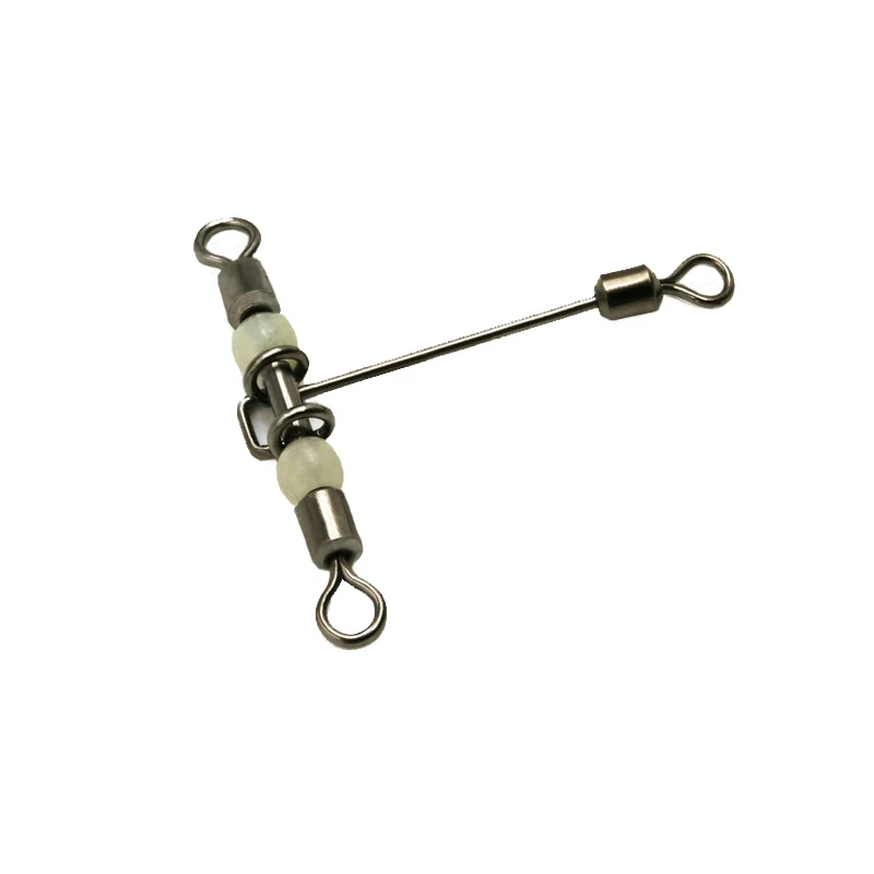 10 шт./лот T Форма рыболовные оснастки поворотный 3 ходовой кольцо ствола