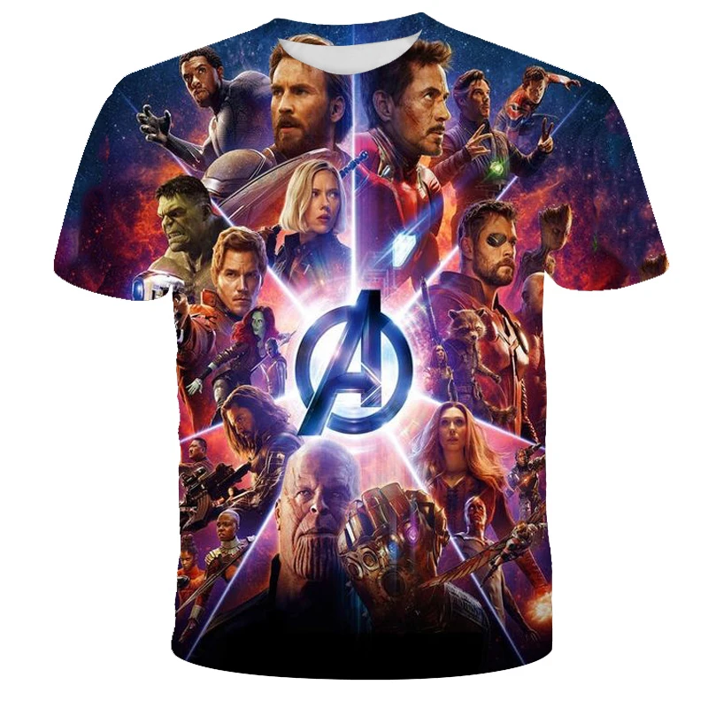 

Мужские футболки Marvel Мстители 2021 летние футболки с 3D принтом повседневные футболки с круглым вырезом с коротким рукавом для мальчиков и дев...