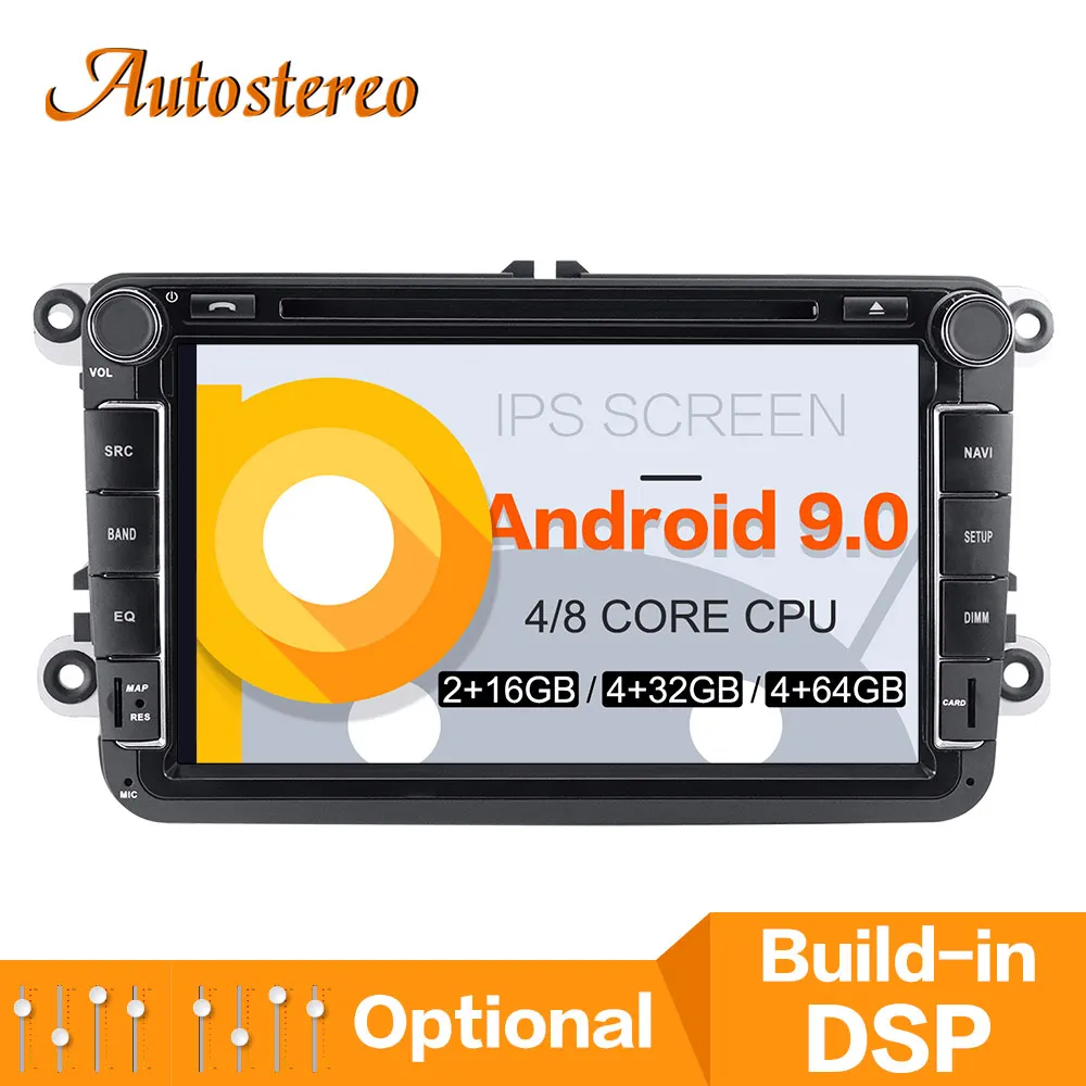 " 4 Гб ram Android9 автомобильный dvd-плеер gps система navination для Volkswagen для VW golf passat tiguan skoda мультимедийная лента рекордер