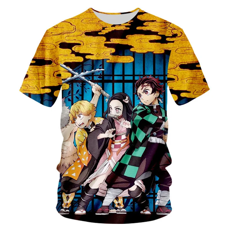 

Anime Pattern Japanese Women T-shirt Demon Slayer Cartoon Short Sleeve Clothes Harajuku Oversized Tshirts Summer Tops Female Tee