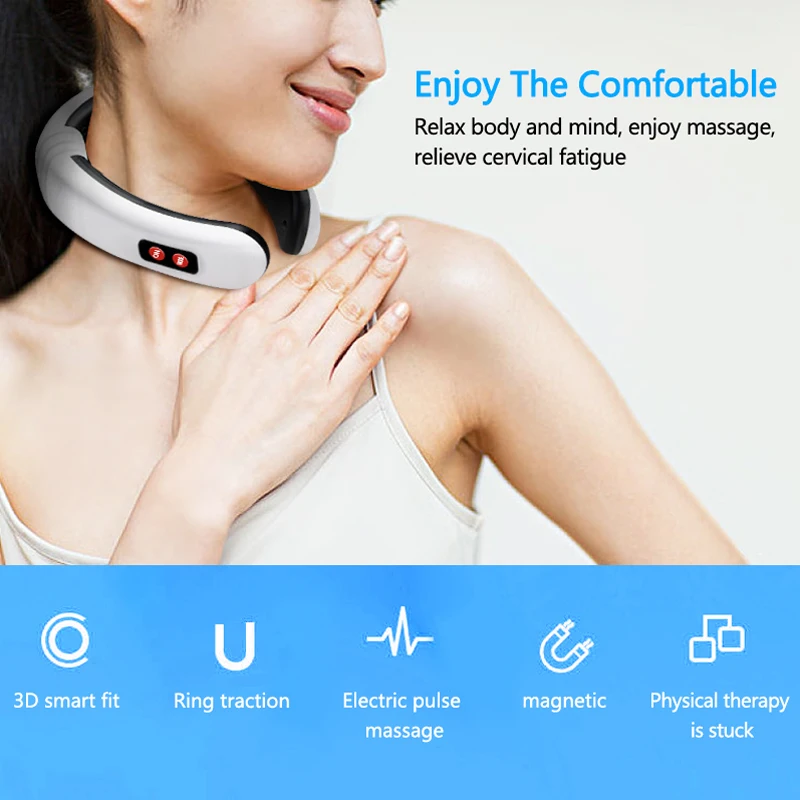

Neck Back Massager, Intelligent Deep Tissue Trigger Point Massager for Pain Relief Infrared Heating Cervical Vertebra Treatment
