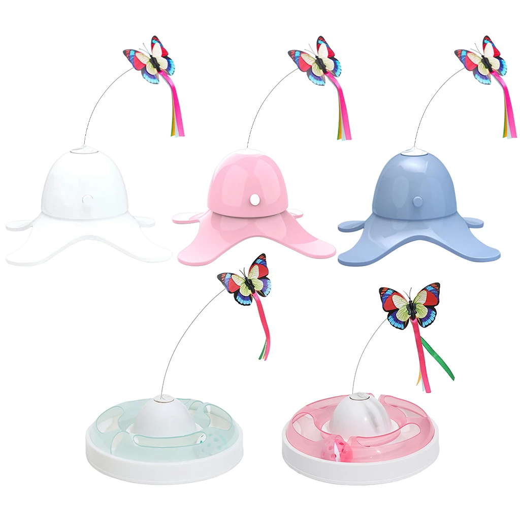 

Funny Electric Cat Toy Rotating Butterfly Teaser Scratch Training Steel Wire Accompany Exercise Indoor Playing