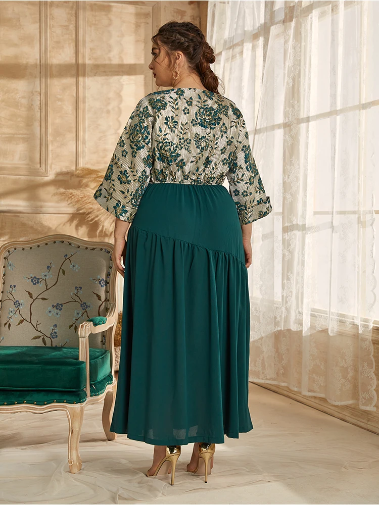 2021 Abaya длинные весенние женские платья с рюшами для девушек Большие размеры