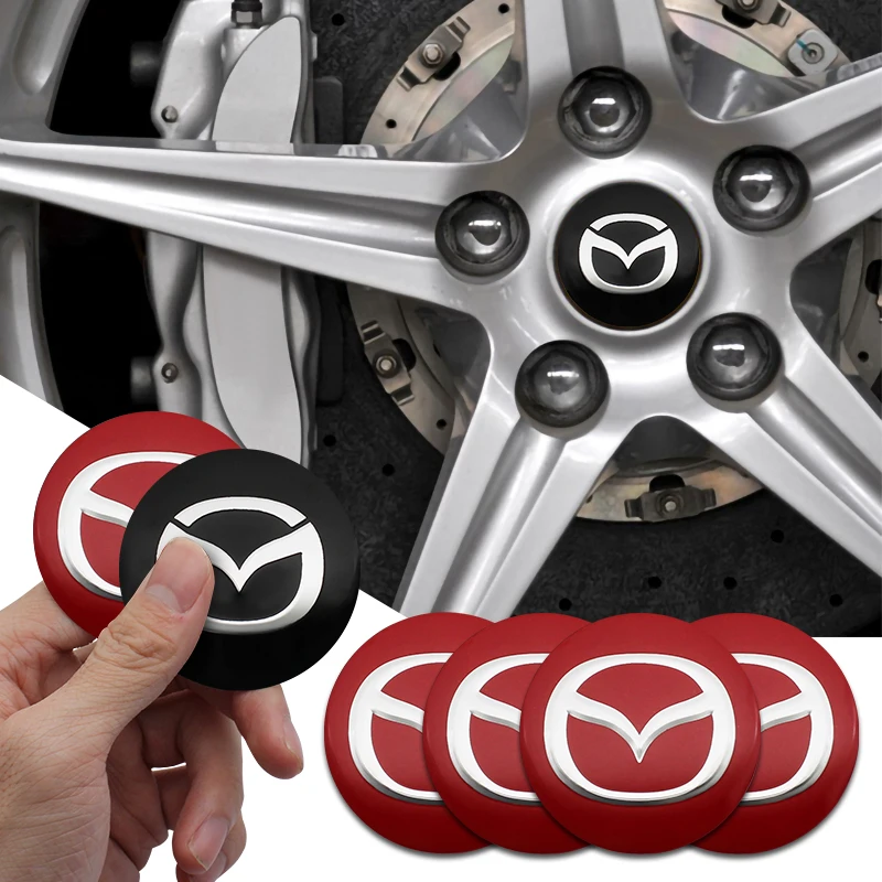 

60mm Car Wheel Center Cover Badge Emblem Hub Caps Stickers for Mazda 3 Bk 6 Gh CX 5 2 90 30 50 Encosella Mingi Ateez Accessories