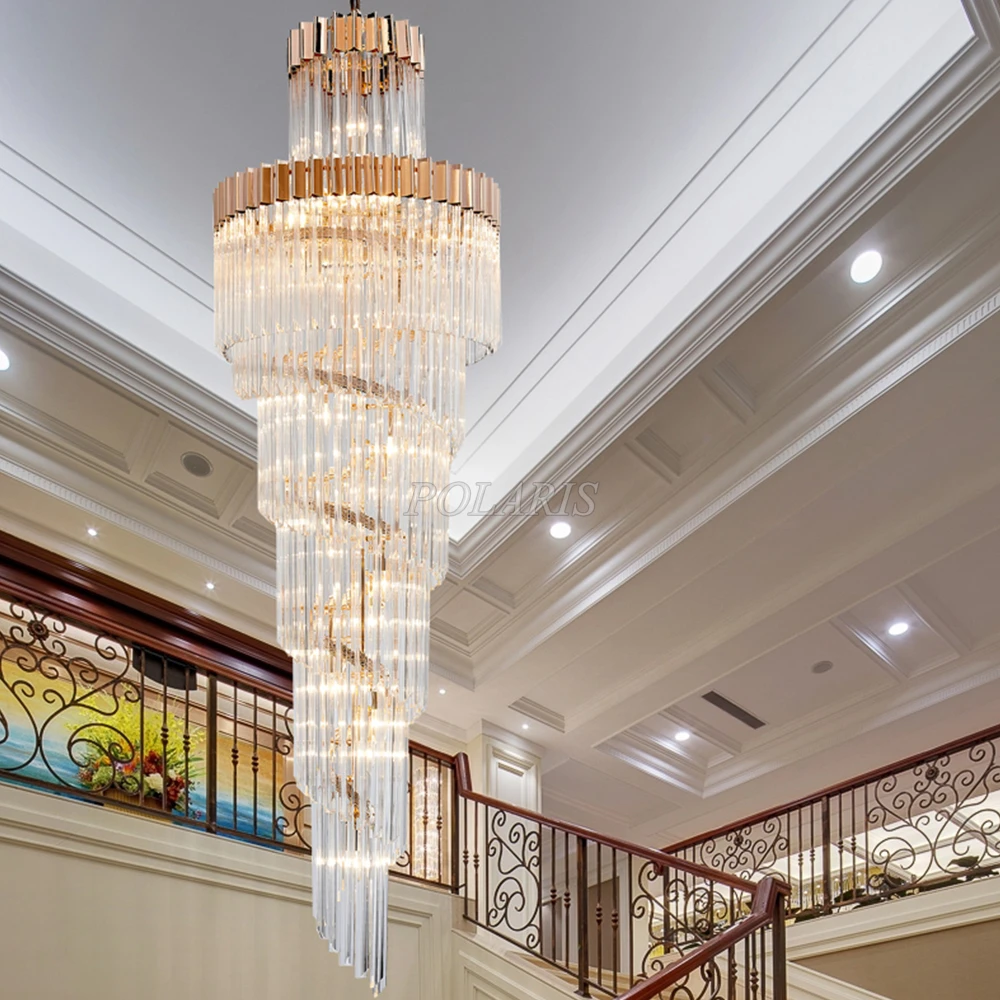 Внутреннее освещение Современная Большая лестница люстра светильник ing