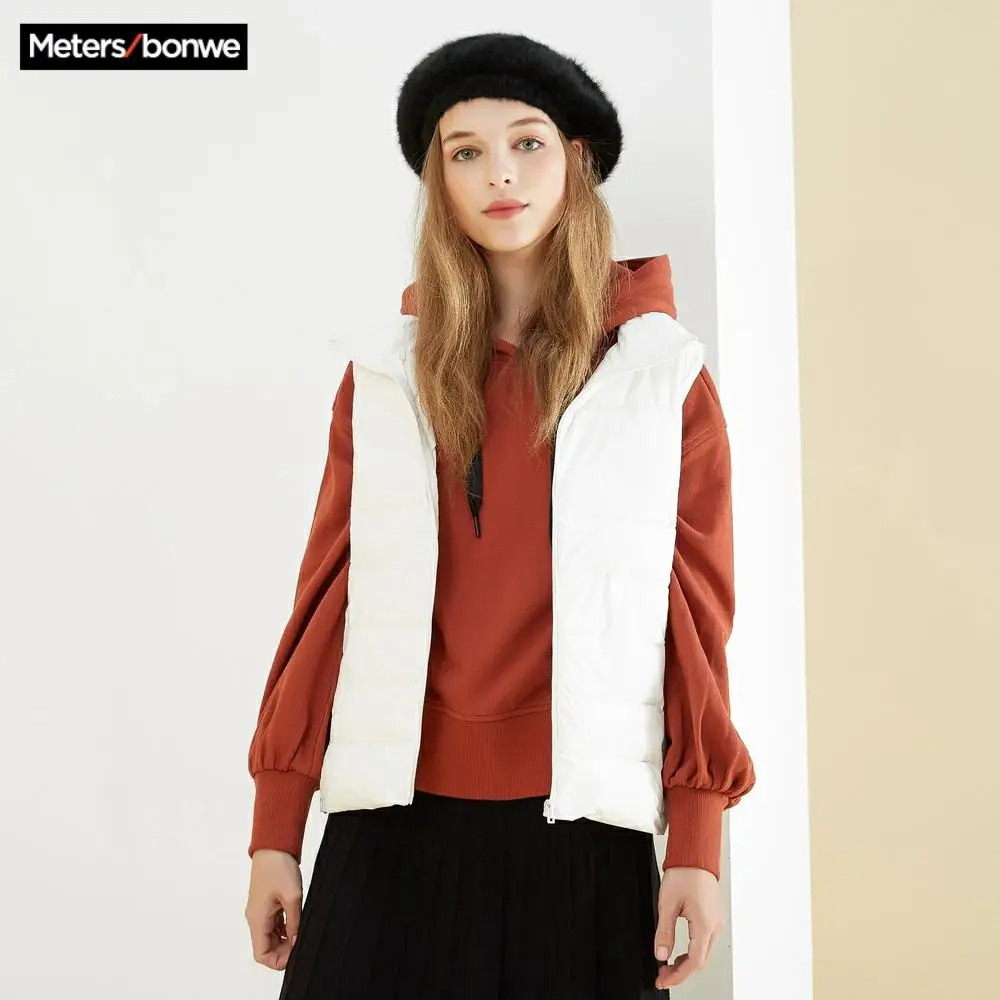 Metersbonwe зимний женский пуховый жилет Модный без рукавов теплый пуховик