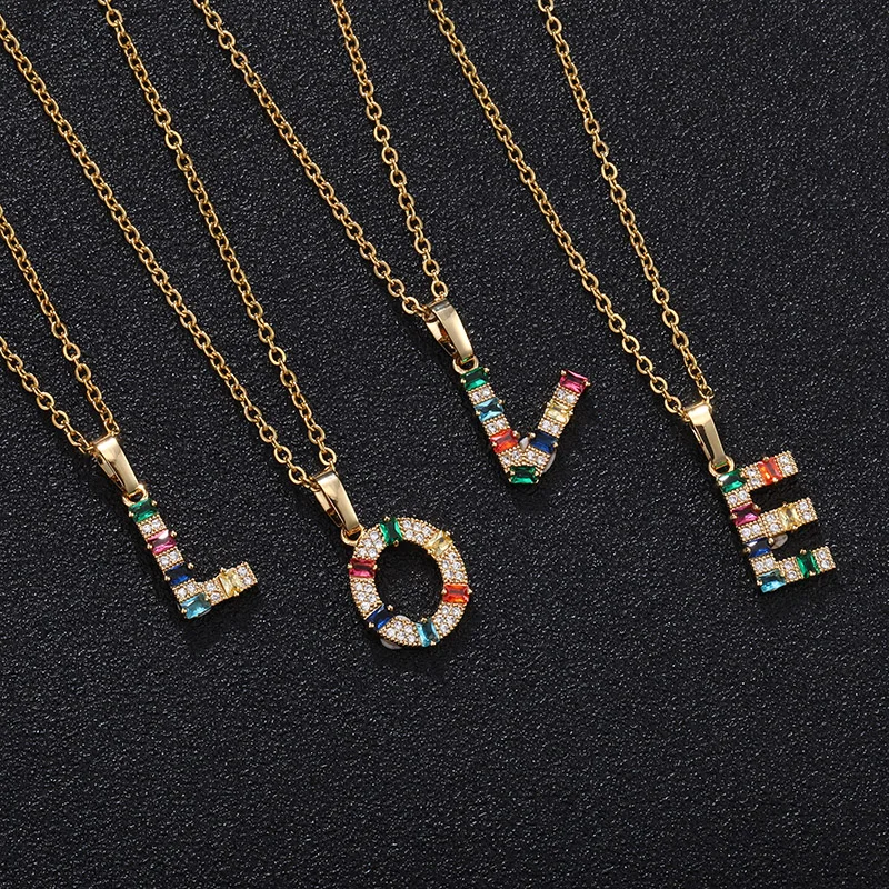 Ожерелье женское золотистого цвета с буквами | Украшения и аксессуары