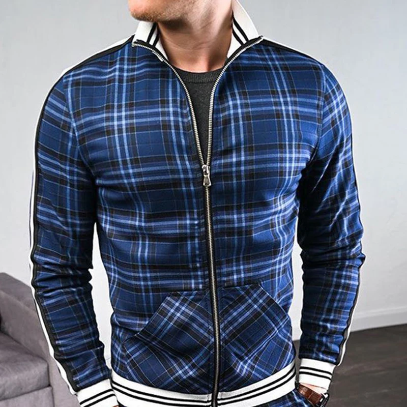 

2021 Men's New Spring And Autumn Clothes Fashionable Plaid Pattern, Simple And Versatile, Easy To Wear Daily, Diverse Styles