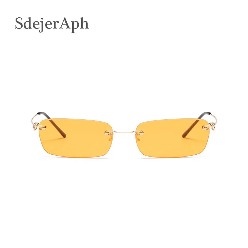 Солнцезащитные очки без оправы UV400 для мужчин и женщин винтажные модные