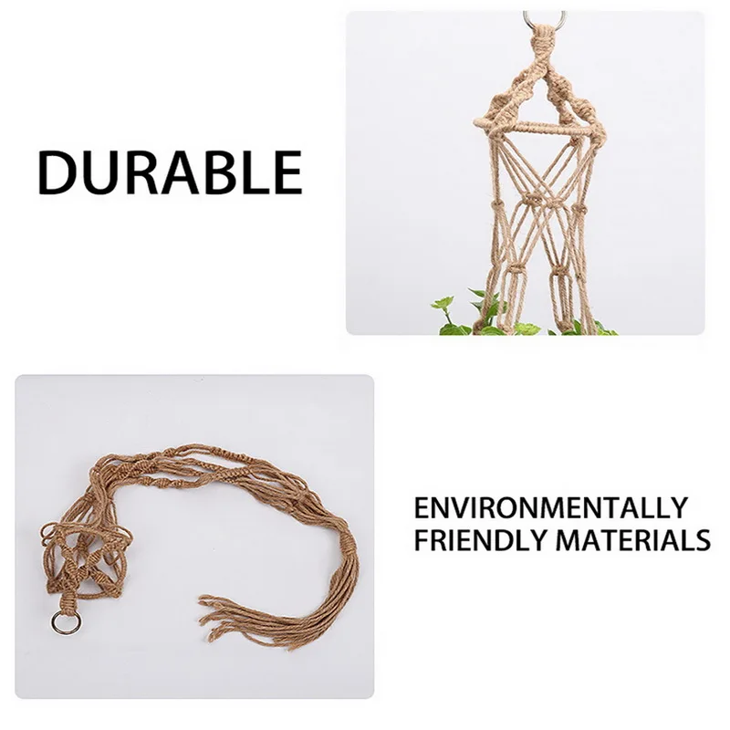 Лидер продаж 100% ручная работа подвеска для растений из макраме цветы/горшочки