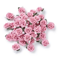 40pcs handmade porcelain cabochons pink flower clay beads for jewelry making diy bracelet necklace 2325x20 521x1011mm